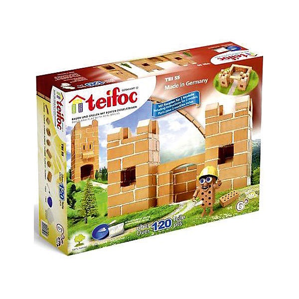 Teifoc Piccolo Muratore Villa Con Garage - Costruzioni In Mattoncini Vera Malta Per Bambini